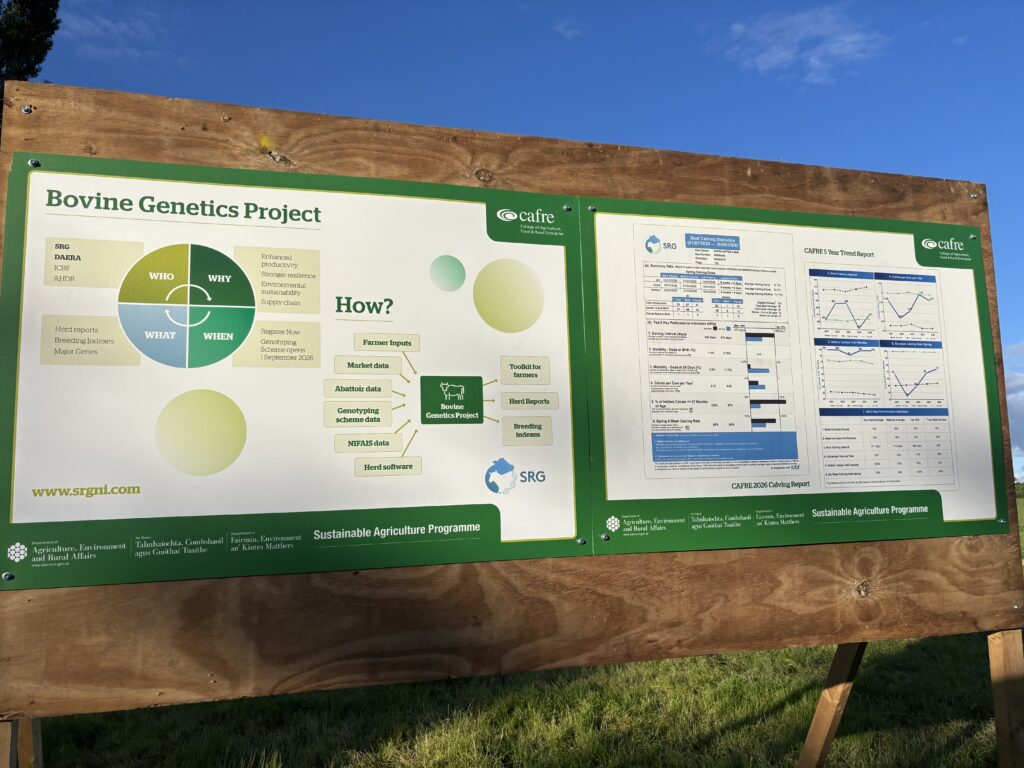 Photo of the boards at the Genetics stop