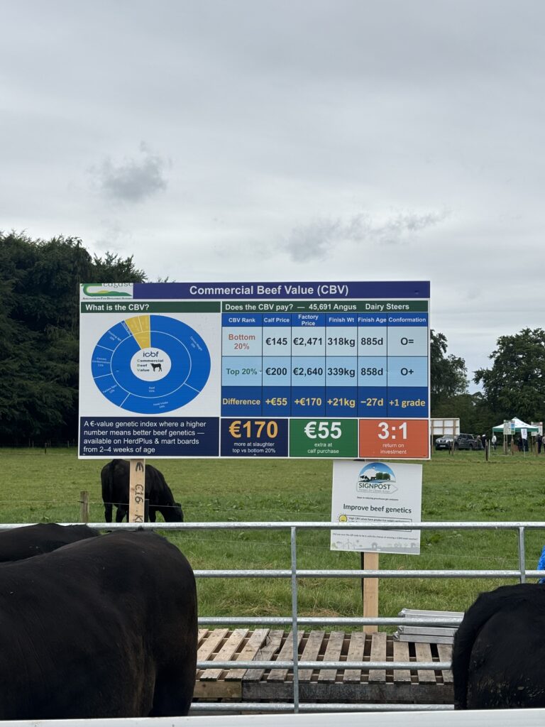 picture of a board on CBV at the teagasc BEEF2026 event