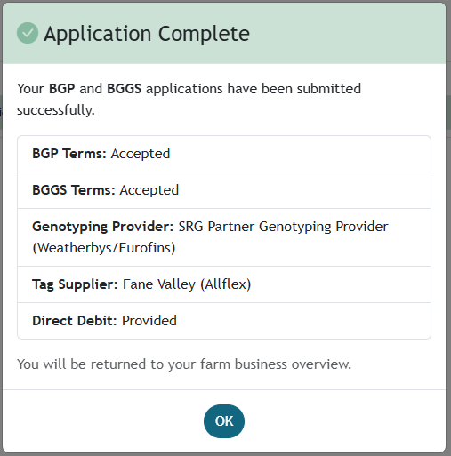 Screenshot of Step 4 of genotyping scheme process (complete)